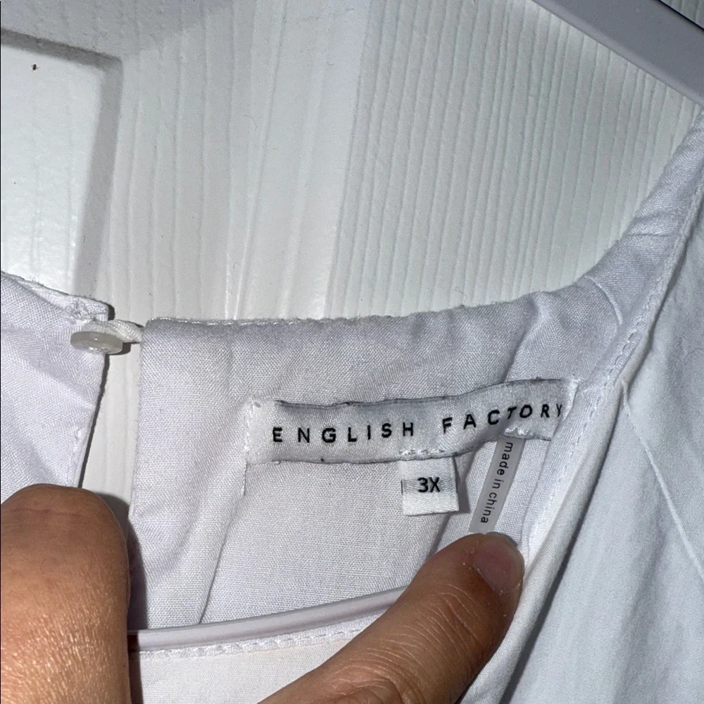 English Factory White Asymmetrical Dress - Picture 2 of 3